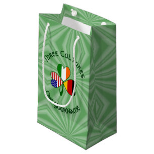 German Irish American Shamrock Personalized Small Gift Bag