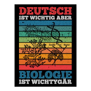 German Is Important But Biology Is Important Poster