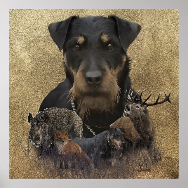 German Jagdterrier Tapestry Poster Acrylic Print (Front)