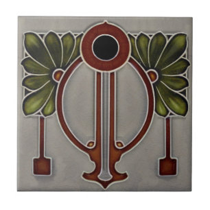 German Jugendstil Art Nouveau/Art Deco Repro Gray+ Tile