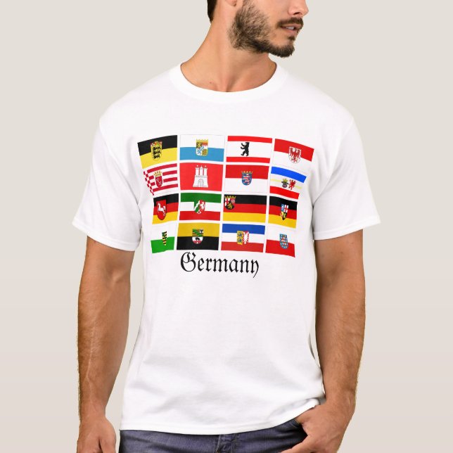 German Laender State Flags T-Shirt (Front)