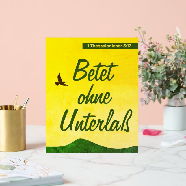 German Language Bible Verse Motivational  Acrylic Sign (Wedding)