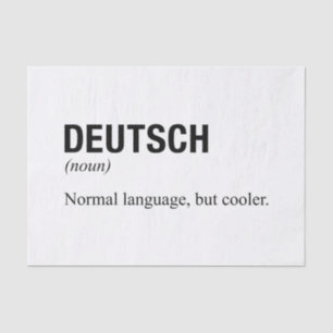 GERMAN Language Tissue Paper