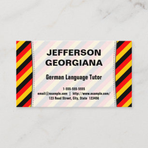 German Language Tutor Business Card