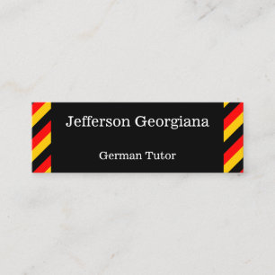 German Language Tutor Business Card