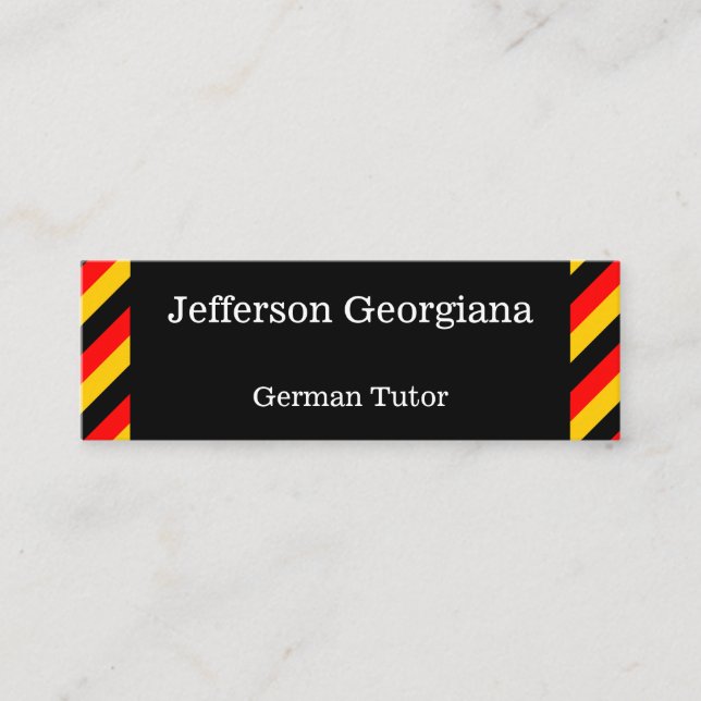German Language Tutor Business Card (Front)