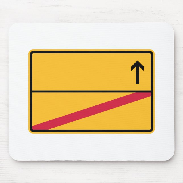 German local sign, local exit mouse pad (Front)