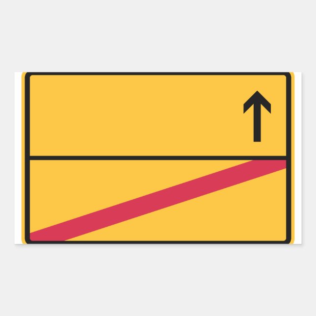 German local sign, local exit sticker (Front)