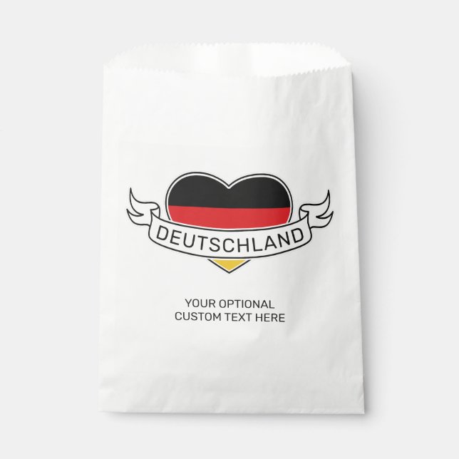 German Love Custom Name Favour Bag (Front)