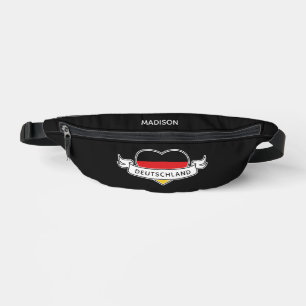German Love custom name & text Fanny Pack