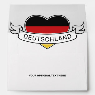 German Love Custom Text Envelope