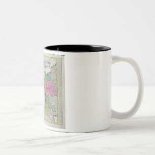 German Map showing English naval attacks on French Two-Tone Coffee Mug