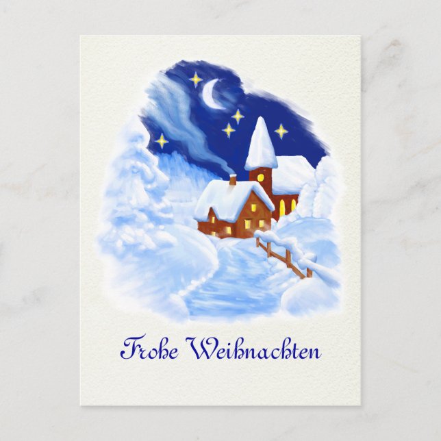 German Merry Christmas Postcard (Front)