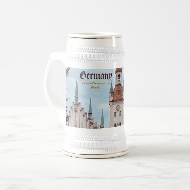 German Munich, Customizable  Beer Stein (Front Left)