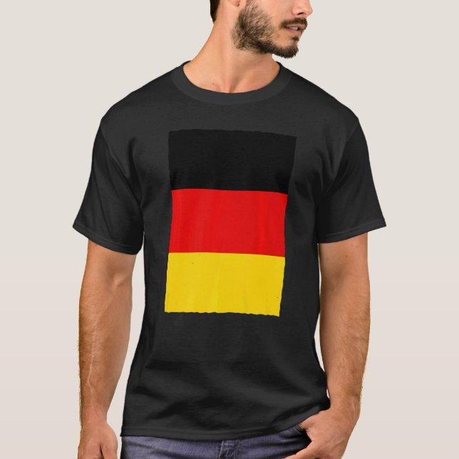 German National Flag Of Germany T-Shirt (Front)
