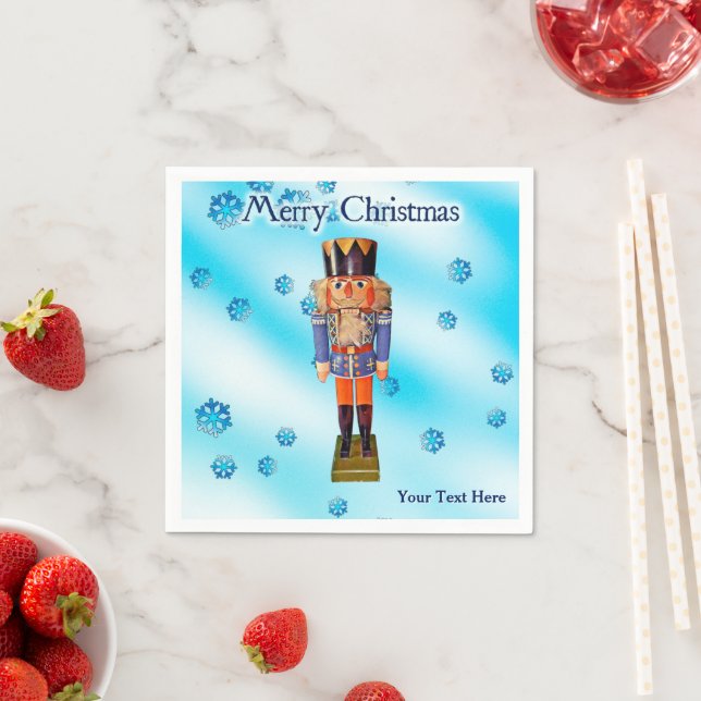 German Nutcracker - Merry Christmas Napkin (Insitu)