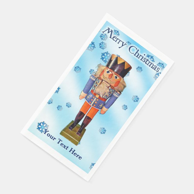 German Nutcracker - Merry Christmas Napkin (Corner)