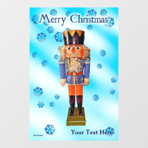 German Nutcracker - Merry Christmas Window Cling