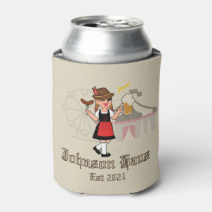 German Oktoberfest, Custom Family Name Can Cooler