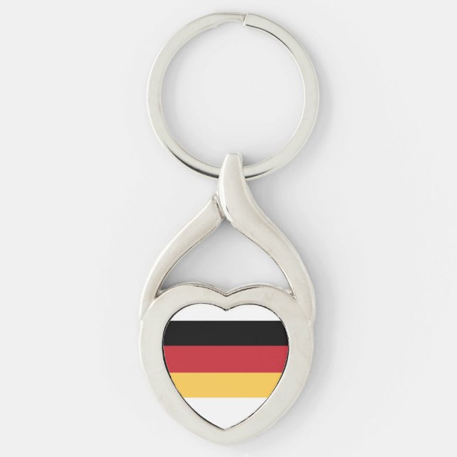 German Oktoberfest Germany Flag Metal Keychain (Front)