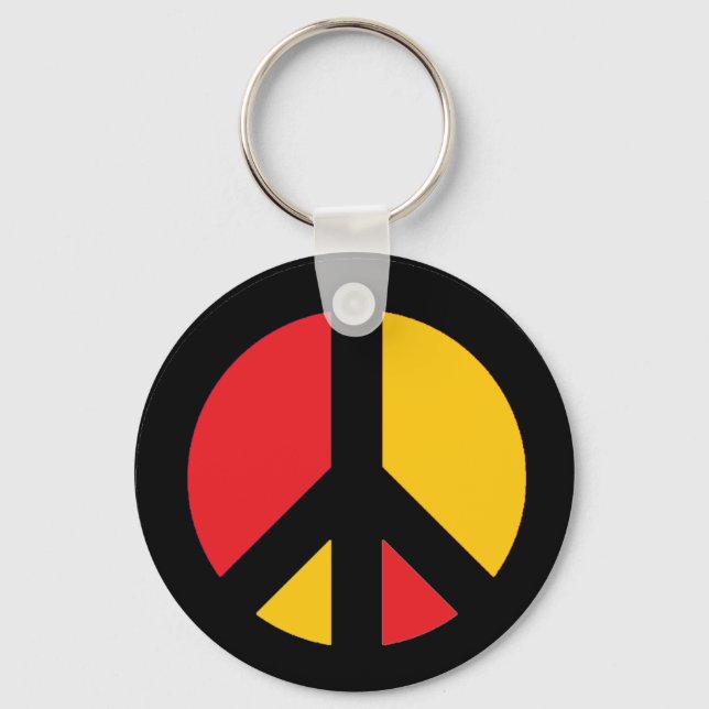 German Peace Symbol Keychain (Front)