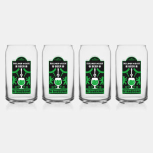 German Pilsner Beer And sausage Can Glass