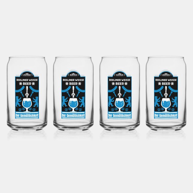 German Pilsner Beer Drinkers Can Glass (Front)