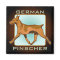 German Pinscher Badge, square