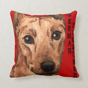 German Pinscher Colour Block Throw Pillow
