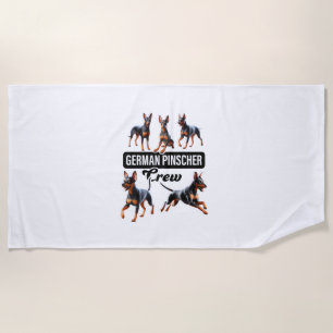 German Pinscher Crew Beach Towel