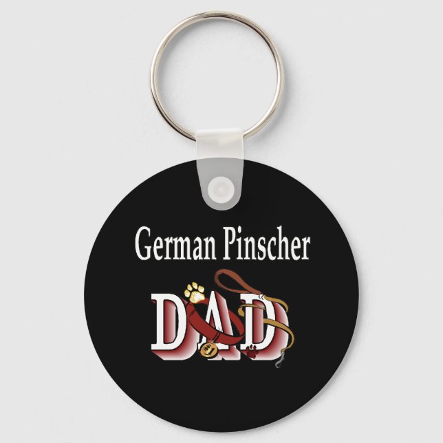 German Pinscher dad Keychain (Front)