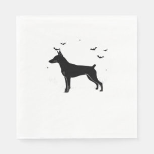 German Pinscher Dog � Halloween Moon Silhouette Cl Napkin