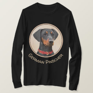 German Pinscher Painting - Cute Original Dog Art T-Shirt
