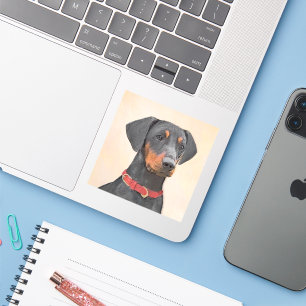 German Pinscher Painting Original Animal Art
