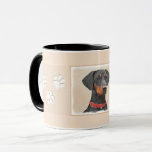 German Pinscher Painting Original Animal Art Mug