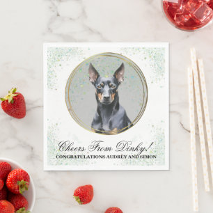 German Pinscher Wedding Napkins With Dogs Photo