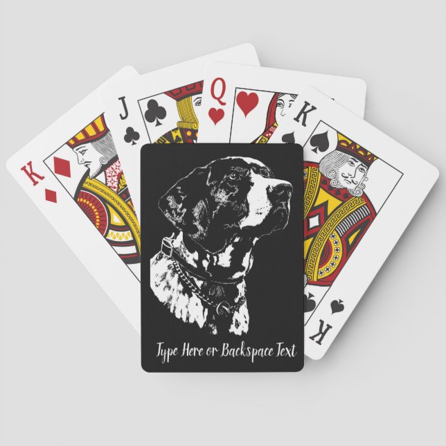 German Pointer Cards Custom Dog Art Playing Cards (Back)