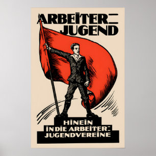 German Political Poster Socialist Worker's Youth