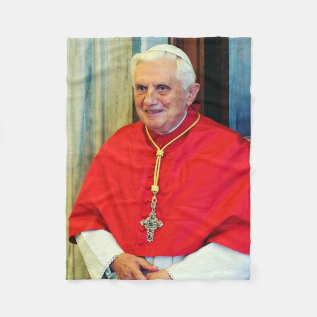 German Pope Benedict Fleece Blanket (Front)