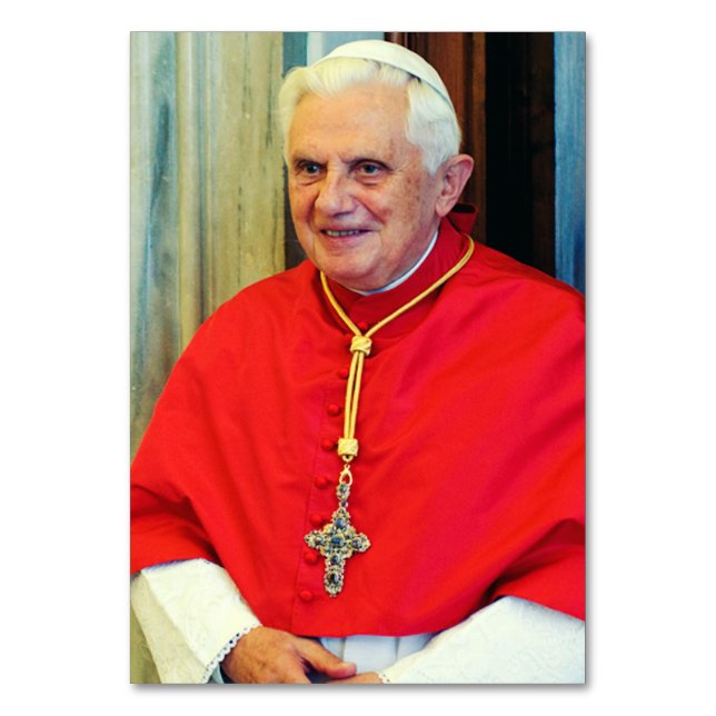 German Pope Benedict Table Number (Front)