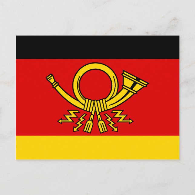 German Post Minister, Germany flag Postcard (Front)