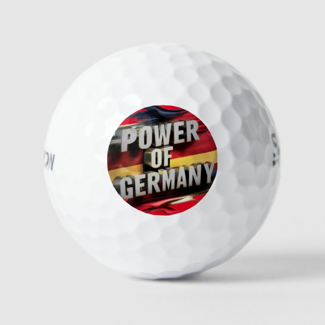 "German Precision: Power of Germany" Golf Ball (Front)
