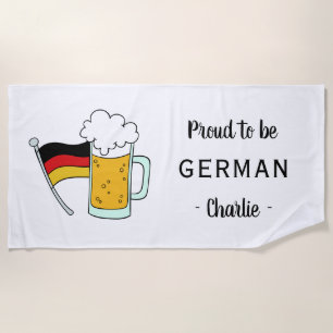 German Pride / Octoberfest custom text beach towel