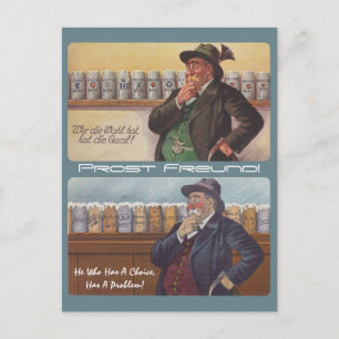 German Proverb Oktoberfest Toast Prost Postcard