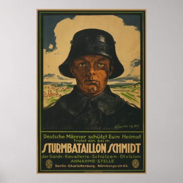 German  Recruitment Sturmbatallion Schmidt poster (Front)