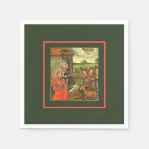 German RENAISSANCE NATIVITY Paper Napkin