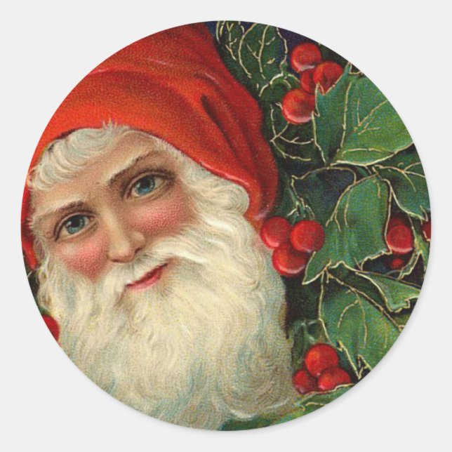 German Santa Christmas Stickers (Front)