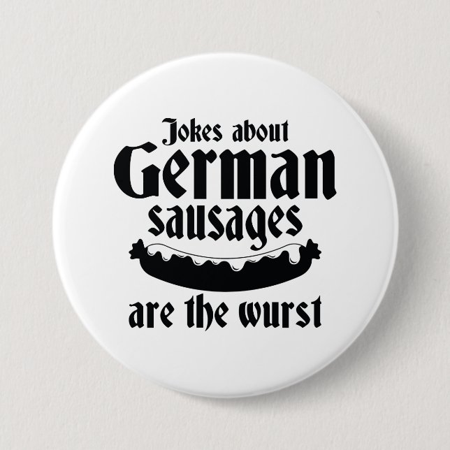 German Sausages 3 Inch Round Button (Front)