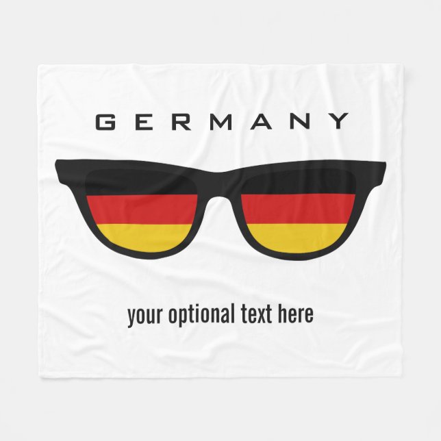 German Shades custom text & colour fleece blankets (Front (Horizontal))