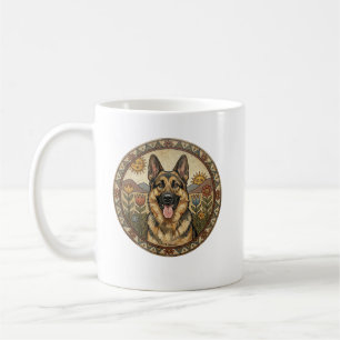 German sheepherd Naive Art Coffee Mug